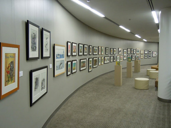 Pete P. Peters Ellipse Balcony showed illustrations by Leonard Weisgard. Photo by Drew Tudman