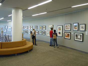 Pete P. Peters Ellipse Balcony showed illustrations by Leonard Weisgard. Photo by Drew Tudman